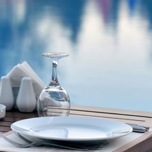 Romantic Poolside Dinner