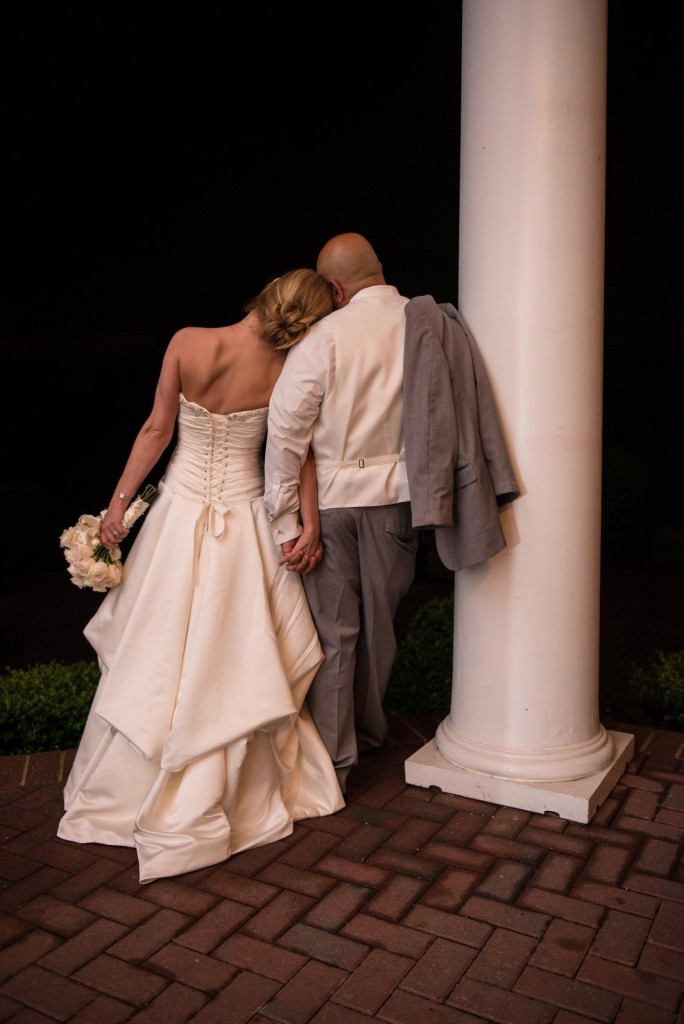 Bride & groom take a moment