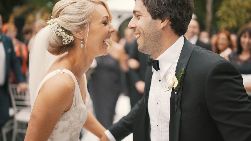 Bride & groom captured on film