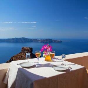 Dinner in Santorini