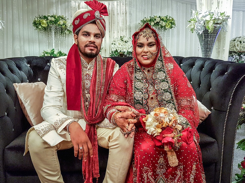 Gift giving at an Indian wedding